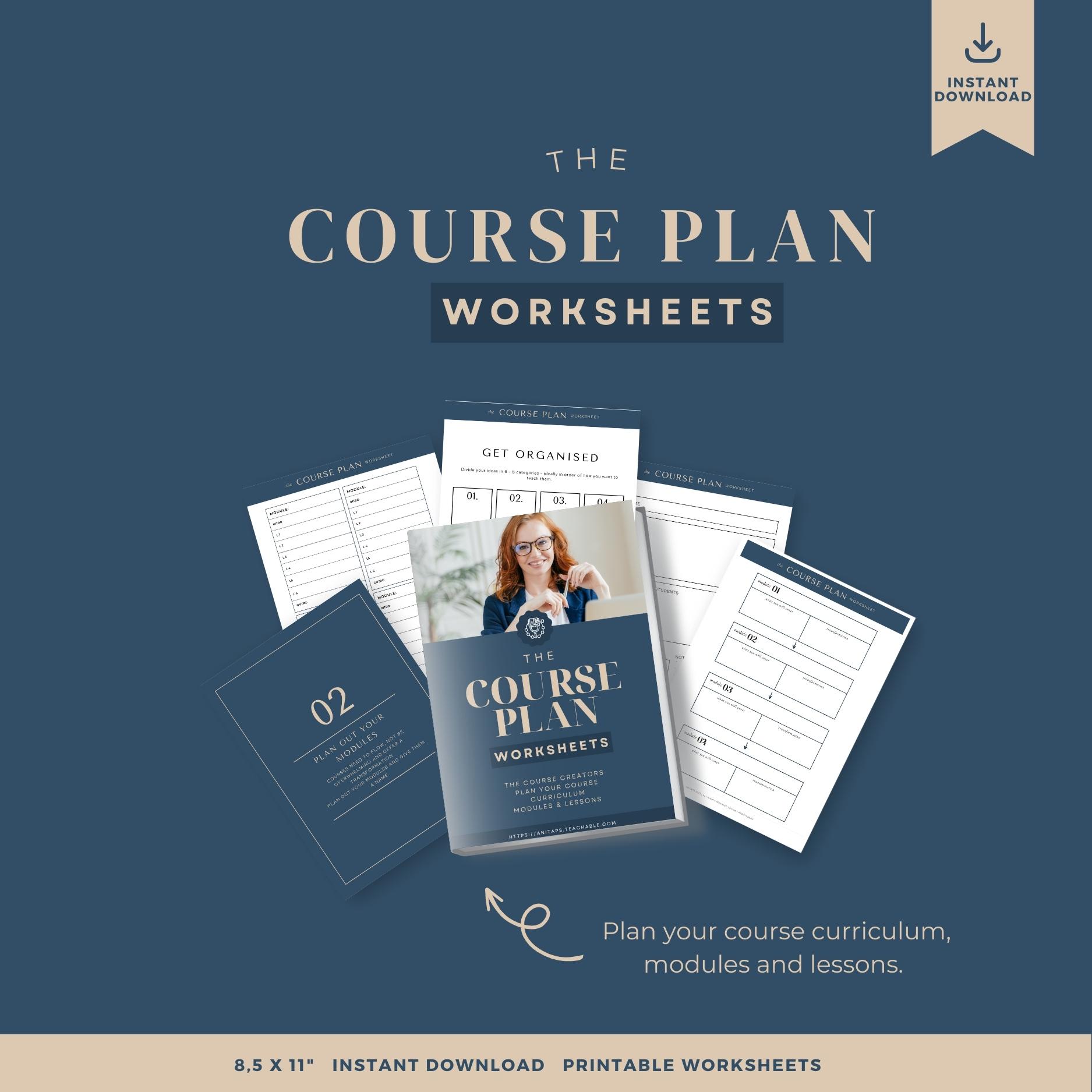 The course plan worksheets